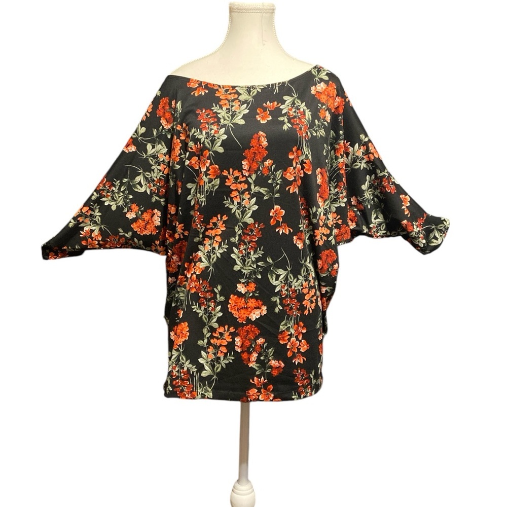 White Birch Black Blouse Elegant Top​